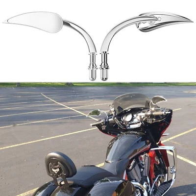 Chrome Motorcycle Rear View Mirrors For Victory Cross Country Tour Vegas Jackpot - Image 1 of 4
