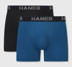 Mens Boxers 2- Pack Hanes Ultimate Comfort Flex Fit Cotton Stretch Underwear SM - Picture 1 of 3
