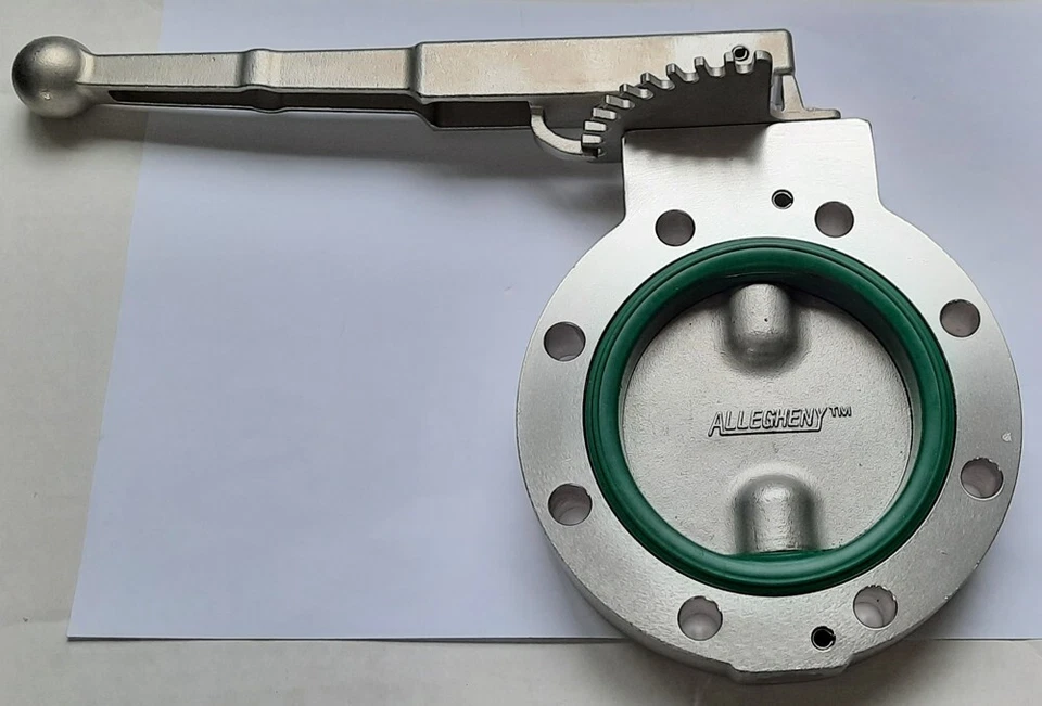 Válvula de paleta TTMA de aluminio anodizado de 3" con junta EverGreen-FKM incorporada Foto 1 de 4