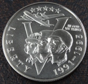 1993-P World War 2 WWII Unc Half Dollar 1991-1995 US Mint Commemorative - Picture 1 of 4