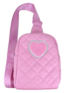 Luv Betsey Johnson Pink Sling Bag W/Embroidered Heart 6-1/4 x 8-1/4 LBLEELA BNWT - Bild 1 von 10