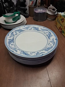 7 Villeroy & Boch Dinner Plates 10.5” Casa Azul Ornato Guc Bin 214 - Picture 1 of 16