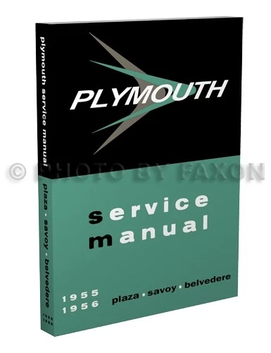 Plymouth Shop Manual Plaza Savoy Belvedere 1955-1956 servicio de reparación suburbano Foto 1 de 4