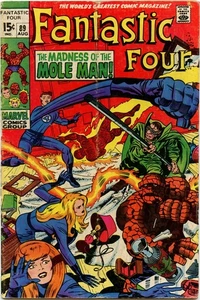 Cómics de Marvel Fantastic Four #89 1969 en muy buen estado - cómic Mole Man - Imagen 1 de 7