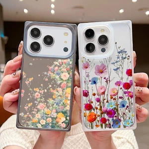 Blumen-TPU-Hülle für iPhone 17 16 Pro Max 15 14 13 12 11 Handy matt Case Cover - Bild 1 von 18
