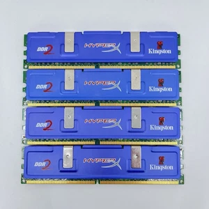 4GB (4x1GB) Kingston HyperX DDR2 800MHz RAM KHX6400D2LLK2, Blue,  SLI Certified  - Picture 1 of 3