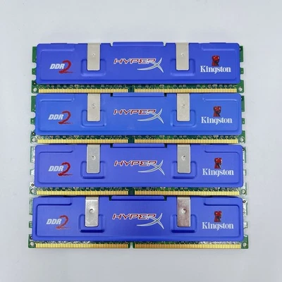 4GB (4x1GB) Kingston HyperX DDR2 800MHz RAM KHX6400D2LLK2, Blue,  SLI Certified  - Image 1 of 3