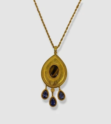 Ben Amun Women's 24K Gold Plated Multi-Stone Pendant Necklace - Image 1 of 2