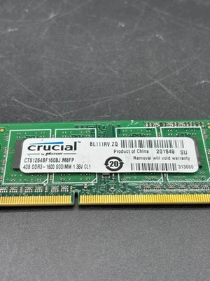 RAM CRUCIAL BY MICRON 4 GB DDR3-1600 - Image 1 of 2