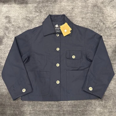 Chaqueta de Oficial Marinero Azul Marino Recortada Sandro Nueva con Etiquetas Talla 34 RTL 520$ Diseñador Preppy Foto 1 de 4