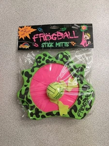 Vintage 1992 Frogball Stick Handschuhe Set Retro Neon RAR Toys R Us NOS Spectra Star - Bild 1 von 10