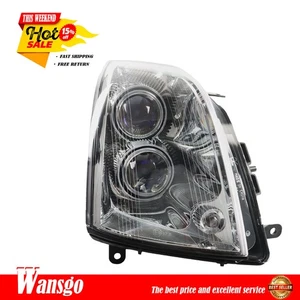 Passenger Headlight Assembly Black For Cadillac STS 2005-2011 RH Side Halogen - Picture 1 of 12