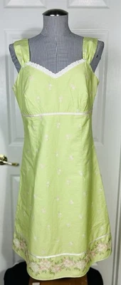 Nuevo con etiquetas Vestido Gymboree Vestido Floral Para Mujer Talla 14 Verde Ocasión Especial Boda Foto 1 de 4