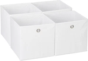 Scatola Portaoggetti, Set 4 Box Cubo Da Scaffale, HLP 30 X 30 X 30 Cm, Portagioc - Foto 1 di 12