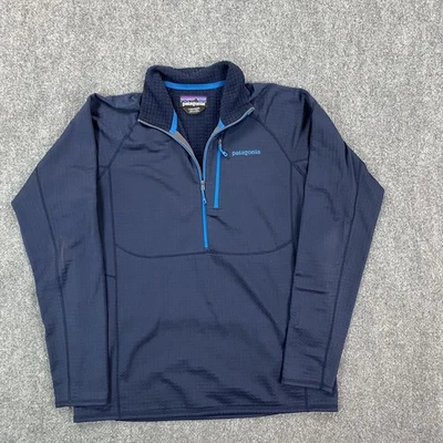 Patagonia Pullover Mens Large Navy R1 1/4 Zip Polartec Power Dry Fleece STY40109 - Image 1 of 4