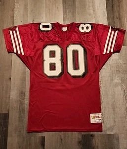 Jerry Rice San Francisco Jersey Vintage Wilson #80 Sz (L/46) Measurements Inclu - Picture 1 of 11