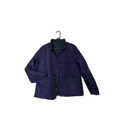 charter club женщин двусторонний стеганая куртка черный фиолетовый размер xl  - Изображение 1 из 4