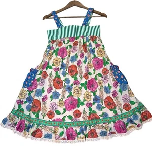 MATILDA JANE Can Do Attitude Dress Sz 14 Green Floral Cottagecore Daydream - Picture 1 of 13