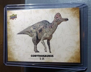 2015 Upper Deck Dinosaurs Corythosaurus #S-25 Trading Sticker Card - Picture 1 of 2