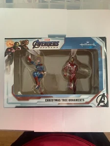 NIB Hallmark Marvel Avengers Iron Man and Captain Marvel Christmas tree Ornament - Picture 1 of 4