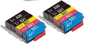 15 Cartucce Canon PGI-520/521 Nero + Colore CON CHIP Compatibili + 4 550XL Nero - Foto 1 di 4