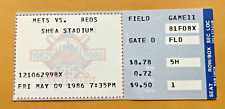 Bob Ojeda Win #49 May 9 1986 World Series Season 5/9/86 Mets Reds Ticket Stub