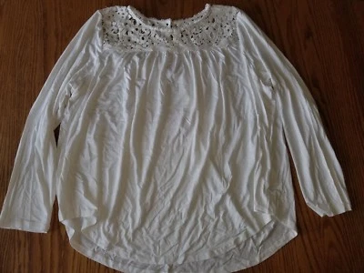 Nueva Camisa Blanca Philosophy Mujer Manga Larga Crochet S M 2XL XXL L Foto 1 de 2