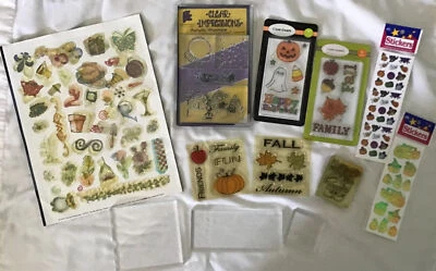 Lot 65+ New & Used Seasonal/celebrations variety Clear Cling & Mounted Stamps - Image 1 of 4