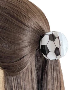 NEW Soccer Ball Hair Claw Hair Clip Sports Game Day Hair Accessory Futbol Cute - Picture 1 of 6