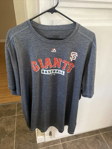 Majestic Gray San Francisco Giants Official Evolution Cool Base T-Shirt 2XL Cover