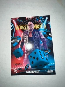2025 Topps WWE World Wrestlemania 41 Exclusive Blue Damian Priest 150/499 /499 - Picture 1 of 1