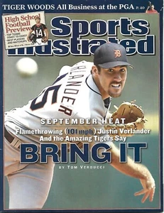 Tigres de Detroit Justin Verlander 2006 Sports Illustrated Tiger Woods sin etiqueta - Imagen 1 de 1