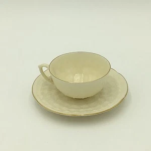 Retired Lenox USA Cream or Ivory Teacup with Gold Accents Floral Limited Repo - Picture 1 of 6