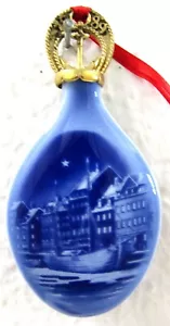 Bing & Grondahl 1989 porcelana árbol de Navidad gota adorno Copenhague en caja - Imagen 1 de 9