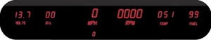 RED INTELLITRONIX Digital 6 gauge LED panel LIFETIME WARRANTY MADE IN THE USA - Picture 1 of 3