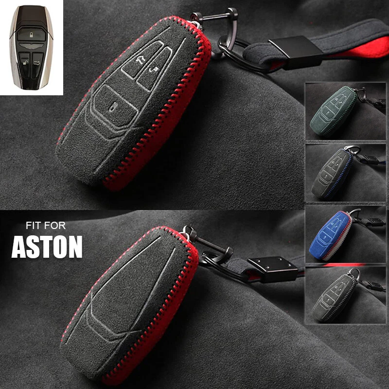 Funda de cuero para llavero Alcantara apta para Aston Martin Superleggera DB11 DBS Foto 1 de 4
