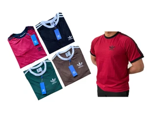 adidas original 3 stripe t shirt short sleeve for men - Picture 1 of 9