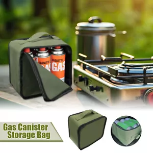 Outdoor Camping Multifunctional Gas Tank Storage Bag Canvas Gas Canister Bag - Picture 1 of 8