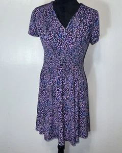 Wisp Purple Floral Dress Womens Size 6 Casual Party Work Stitch Fix Witchy - Picture 1 of 7