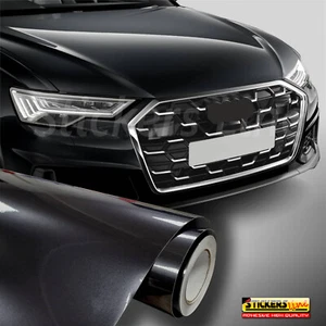 Pellicola adesiva GRIGIO SCURO Metallizzato Lucido cm 25x150 wrapping auto moto - Foto 1 di 6
