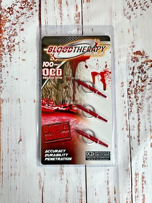 ONE package Blood Therapy archery OCD fixed circular cut Broadheads 100 grain - Image 1 of 2