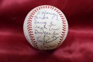 Tom Lasorda Autogramm National League ONL signed Baseball - Bild 1 von 1