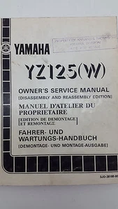 Yamaha Motorbike YZ125(W) Factory Owners Service Manual. 1st ed., July 1988 - Picture 1 of 4