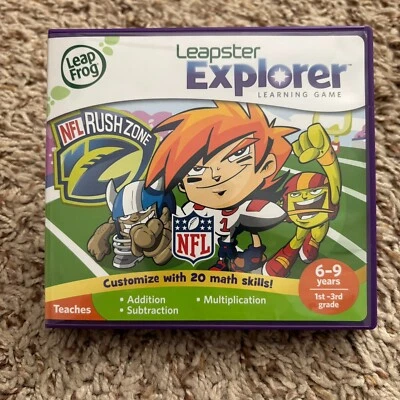 LeapFrog Leapster Explorer NFL Rush Zone Math Learning Game 1st-3rd Grade - Image 1 of 4