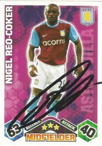 NIGEL REO-COKER* SIGNED ASTON VILLA 2009/2010 MATCH ATTAX TRADING CARD+COA - Picture 1 of 1