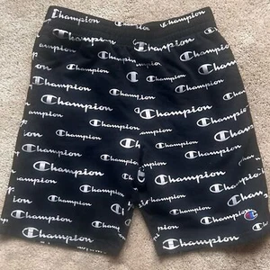 Boys large champion shorts black/white - Picture 1 of 3