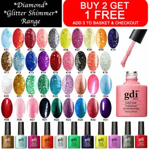 GDI NAILS - DIAMOND GLITTERS UV LED SOAK OFF GEL NAIL POLISH - UK SELLER - Picture 1 of 82