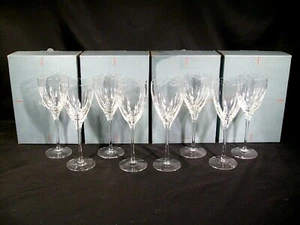 Lenox Firelight Clear No Panel Cut Water Goblets Set of 8 - Picture 1 of 12
