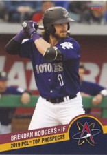 Brendan Rodgers 2019 Pacific Coast League Top Prospects Choice Rookie Card #2 RC