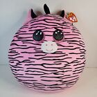 Ty Squish A Boos Plush Zoey The Zebra 12 Inch Stuffed Toy Neon Pink Squishy Nwt